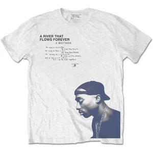 Image of Tupac - A River ? Unisex Medium T-Shirt - White