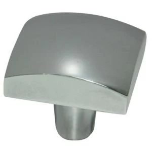 Image of BQ Chrome effect Square Furniture knob Pack of 1