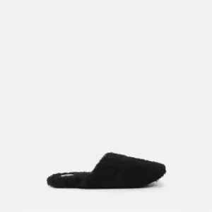 Image of Missguided Borg Mule Slippers - Black