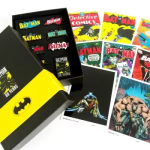 Image of Batman 80th Anniversary Pin Badge & Art Card Set