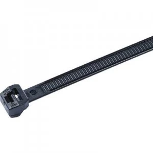 Image of HellermannTyton 118-04900 T30LOS-HS-BK-C1 Cable tie 200 mm 3.40 mm Black Heat-resistant 100 pc(s)