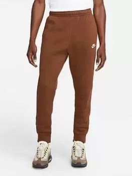 Image of Nike NSW Club Fleece Joggers - Brown, Size XL, Men