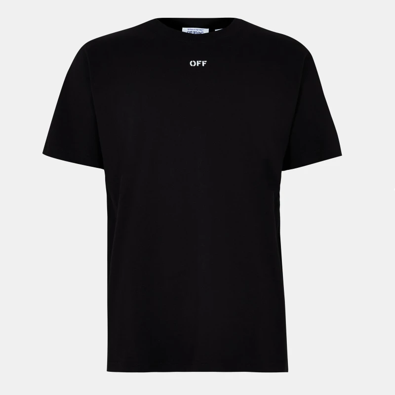 Image of Off White Mens Arrow Slim Fit T-Shirt Black-White male XS
