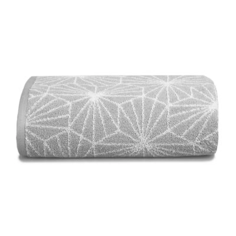 Image of Allure Bath Fashions Geometric Design Jacquard Bath Towel - Grey