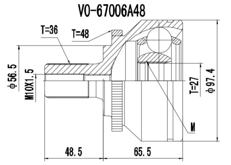 Image of PROCARO 77-VO-300 CV Joint Joint Kit,drive shaft (5)