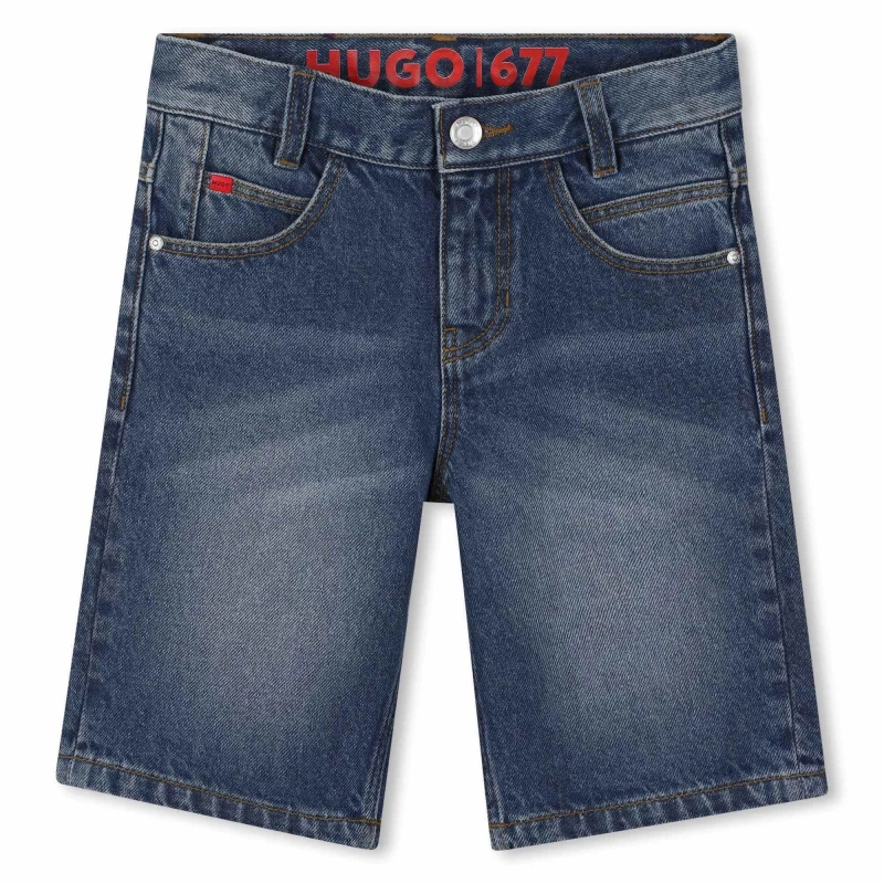 Image of Hugo Denim Short Jn62 Dbl Stone Z25 male 8Y