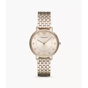 Image of Emporio Armani Womens Two-Hand Stainless Steel Watch - Pink