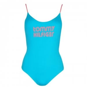 Image of Tommy Bodywear Pop High Leg Swimsuit - CalypsoGreenL54