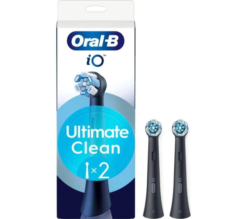Image of ORAL B iO Ultimate Clean Replacement Toothbrush Head Pack of 2, Black 8700216373203