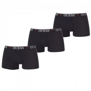 Image of Guess 3 Pack Logo Trunks - Black