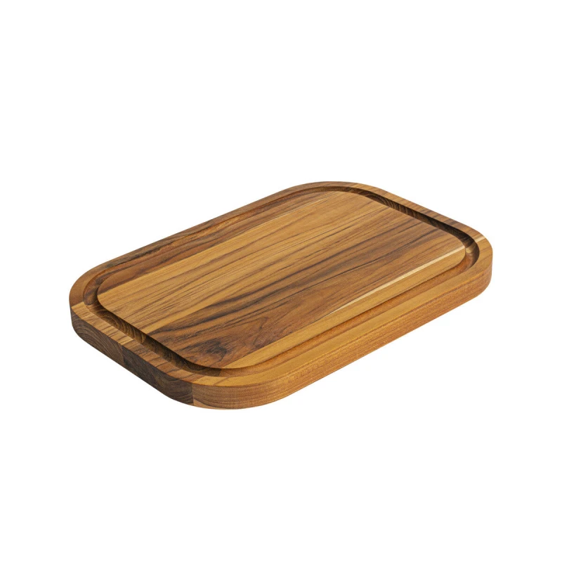 Image of Stolf Rectangular Teak Wood Barbecue Board 40 x 28cm Natural unisex