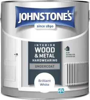 Image of Johnstones Hardwearing Undercoat Paint 2.5L Brilliant White