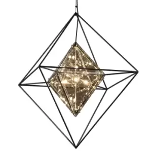 Image of Epic 8 Light Pendant Forged Iron, Glass