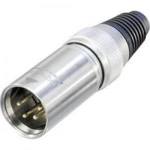 Image of XLR connector Plug straight Number of pins 4 Silver Neutrik NC4MXHD