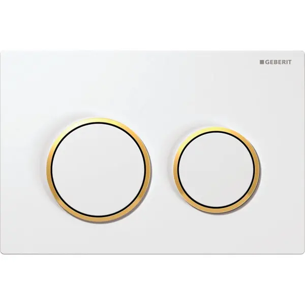 Image of Geberit Kappa21 Flush Plate - White/Gold