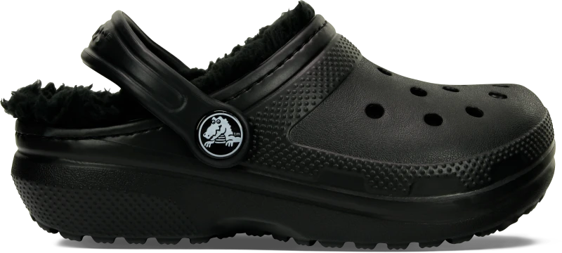 Image of Crocs Kids Toddler Classic Lined Clogs Black / Black C7