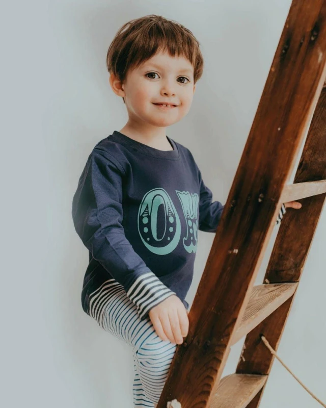 Image of Lilly + Sid Boy's Ok Sweatshirt Size: 3-4 Years Multicolor Male 3-4 Years