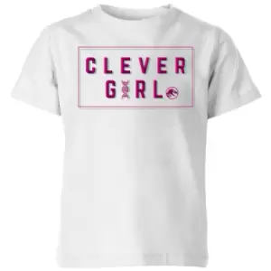 Image of Jurassic Park Clever Girl Kids T-Shirt - White - 11-12 Years