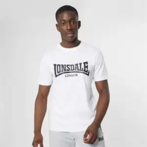 Image of Lonsdale Essentials Logo Tee - White