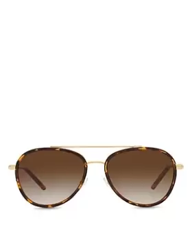 Image of Tory Burch Womens Aviator Sunglasses, 57mm