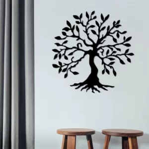 Image of Tree 3 Black Decorative Metal Wall Accessory