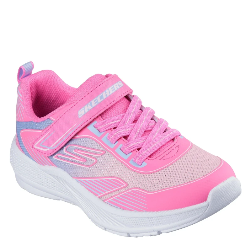 Image of Skechers Kids Gore And Strap Ombre Sparkle Mesh Microspec Runners Runners C5 (22) Pink 02111707050