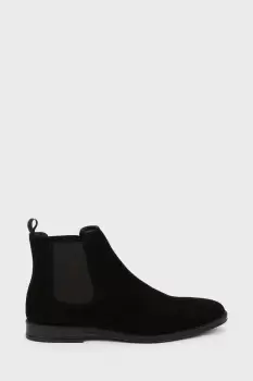 Image of Suede Smart Black Chelsea Boots