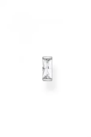 Image of Thomas Sabo Charm Club Charming Silver Baguette Stud Earrings H2185-051-14