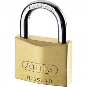 Image of Abus 65 Series Compact Brass Padlock Master Keyed 40mm Standard MK65401