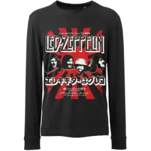 Image of Led Zeppelin - Japanese Burst Unisex XX-Large Long Sleeved T-Shirt - Black