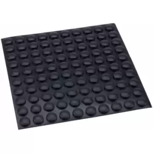 Image of 310031 Round Rubber Feet 9.9 x 4.0 x 3.0 - Black - Sheet Of 100 - R-tech