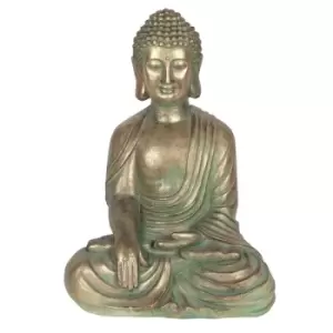 Image of Verdigris Effect 52cm Sitting Garden Buddha