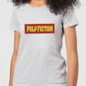 Image of Pulp Fiction Logo Womens T-Shirt - Grey - M