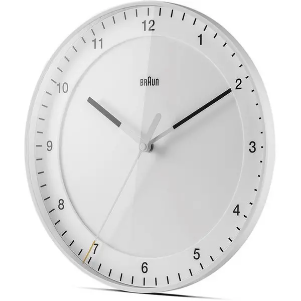 Image of Braun Classic Large Analogue Wall Clock with Silent Swee - White One Size