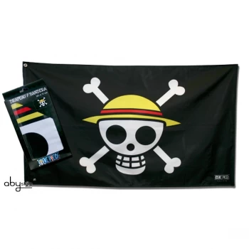 Image of One Piece - Skull - Luffy (70 x 120cm) Large Flag