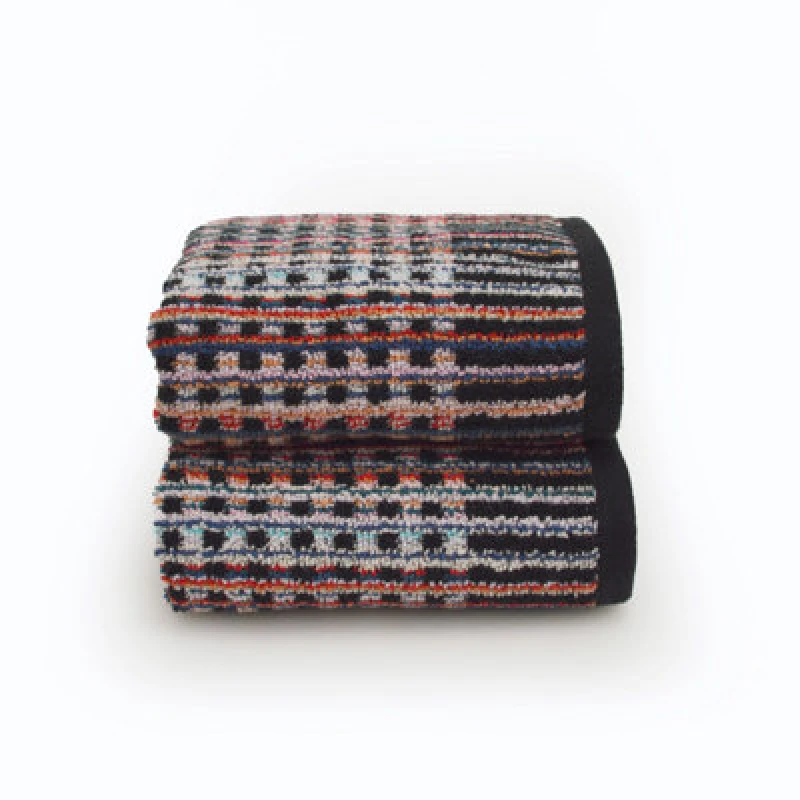 Image of Allure Bath Fashions Carnival Multicoloured Recycled Cotton Pair Of Hand Towels