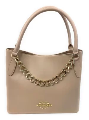 Image of Love Moschino Chain Detail Shoulder Bag - Beige