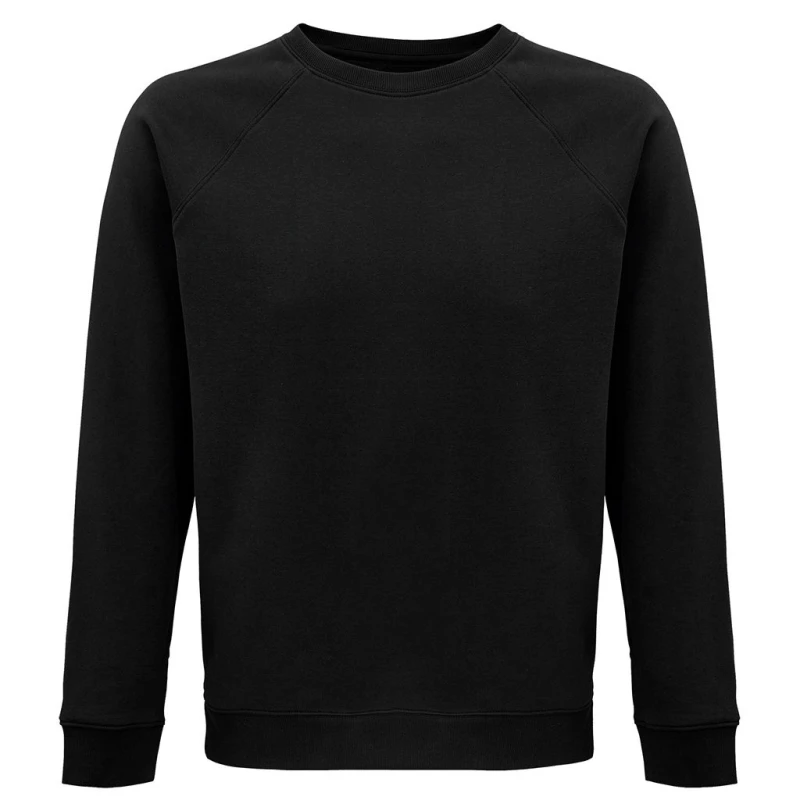 Image of SOL'S Mens Space Raglan Sweatshirt in Black Size: XS Black Male XS