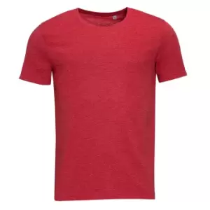 Image of SOLS Mens Mixed Short Sleeve T-Shirt (L) (Heather Red)