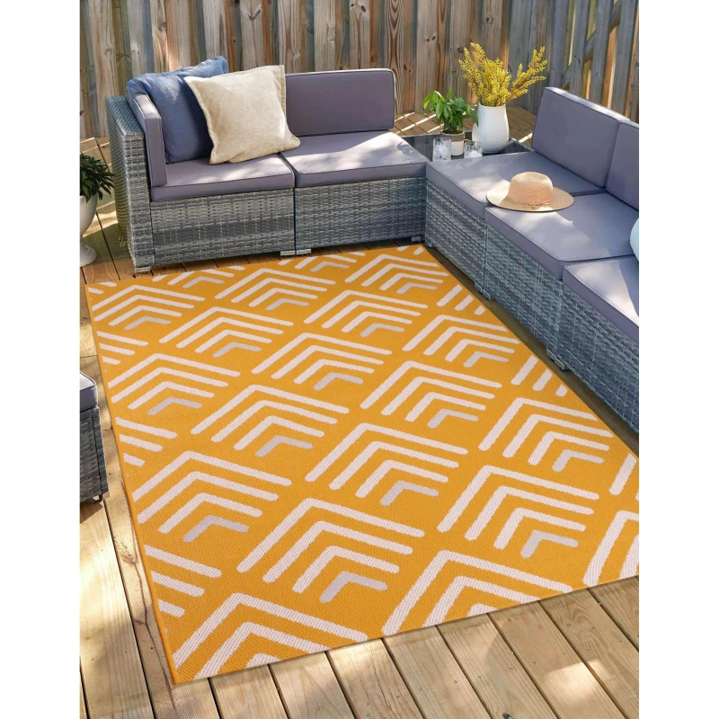 Image of Rugstyle SUMMER BREEZE CHEVRON Gold unisex 150x200cm