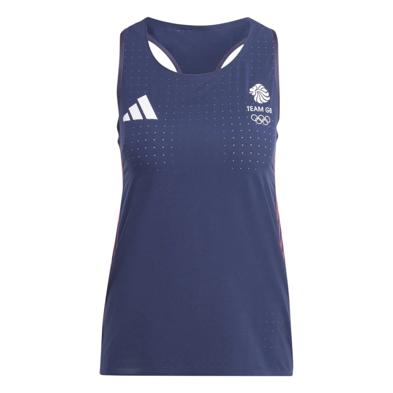 Image of adidas Team GB Adizero Running Tank Top Womens - Blue Blue S