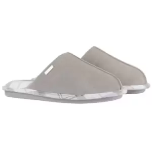 Image of Barbour Womens Simone Slippers Grey Suede/White/Grey 3