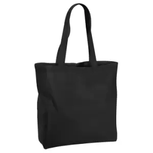 Image of Westford Mill Recycled Cotton Tote Bag (One Size) (Black)