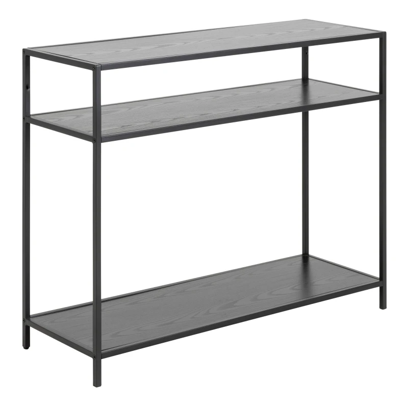 Image of Furniture To Go Seaford Console Table With 2 Shelves In Black
