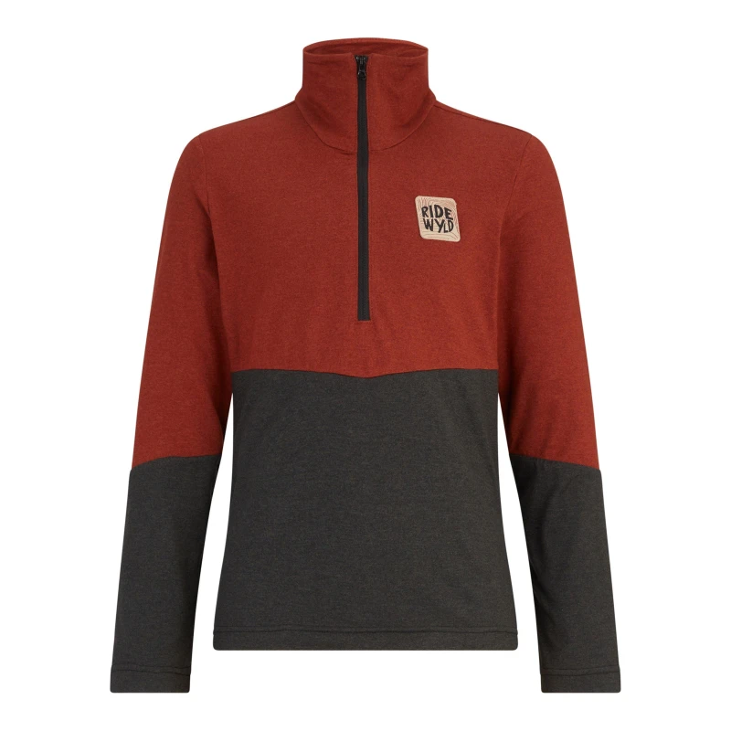 Image of Ziener Jarps Half Zip Fleece Juniors - Brown Brown 7 - 8 Years