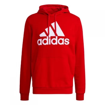 Image of adidas Essentials Fleece Big Logo Hoodie Mens - Scarlet / White