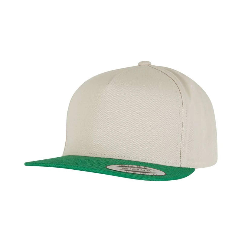 Image of Yupoong Mens Flexfit Plain Classic 5 Panel Snapback Cap in Medium Beige Medium Beige Male One Size