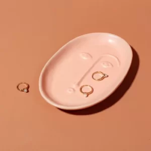 Image of Sass & Belle Face Trinket Dish Matt Pink