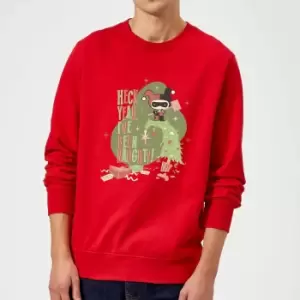 Image of DC Heck Yeah I've Been Naughty! Christmas Sweatshirt - Red - M