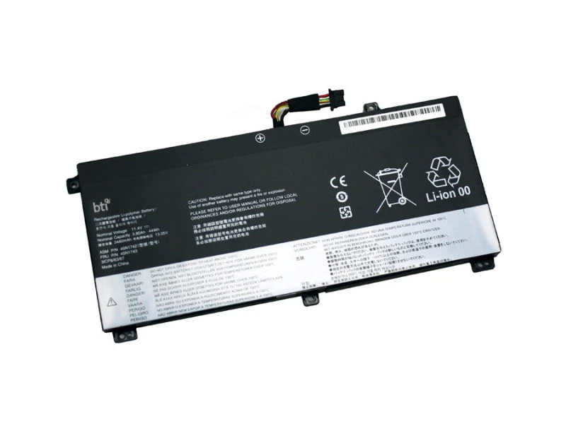 Image of BTI BTI 45N1742 compatible 44Wh 3-cell battery for THINKPAD T550 45N1742-BTI